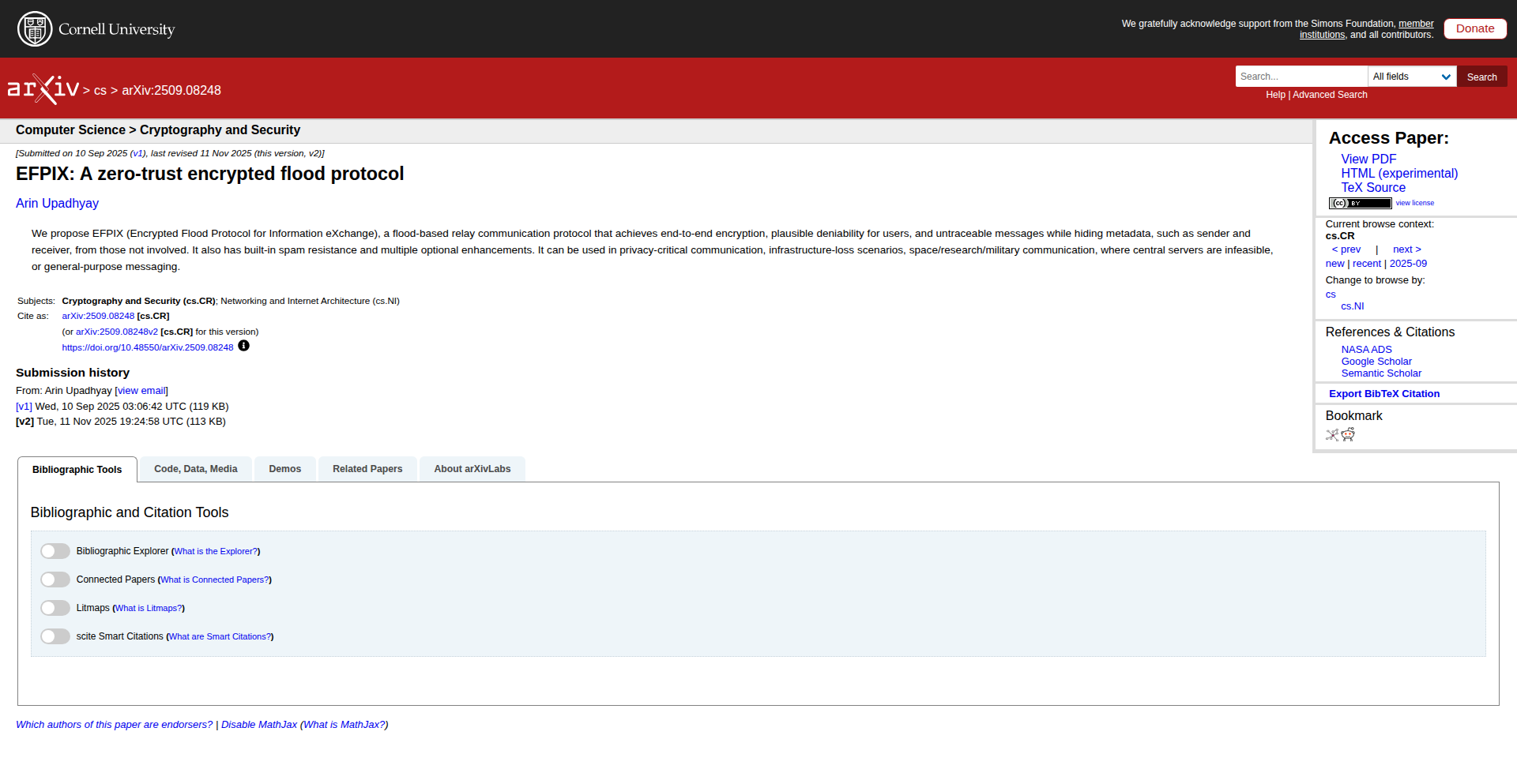EFPIX: 零基础设施加密涌动通信