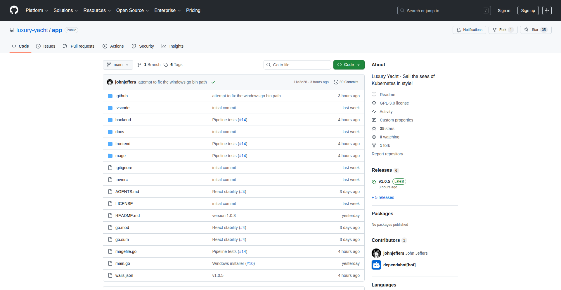 Kubernetes Luxury Yacht
