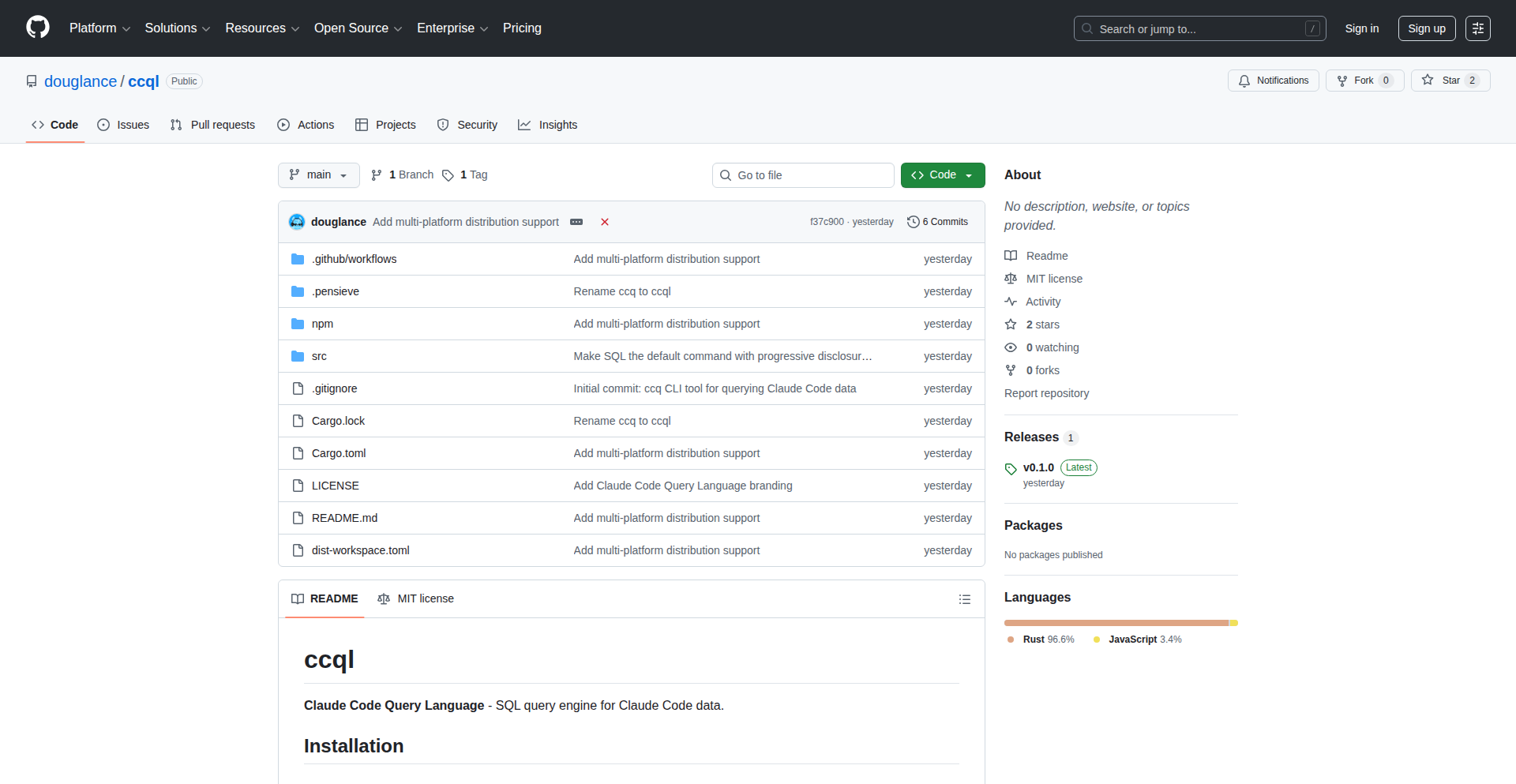 CCQL: Claude Code SQL Explorer