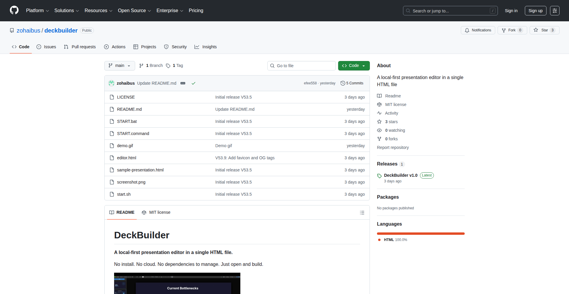 OneFileSlides: Single-File HTML Presentation Powerhouse