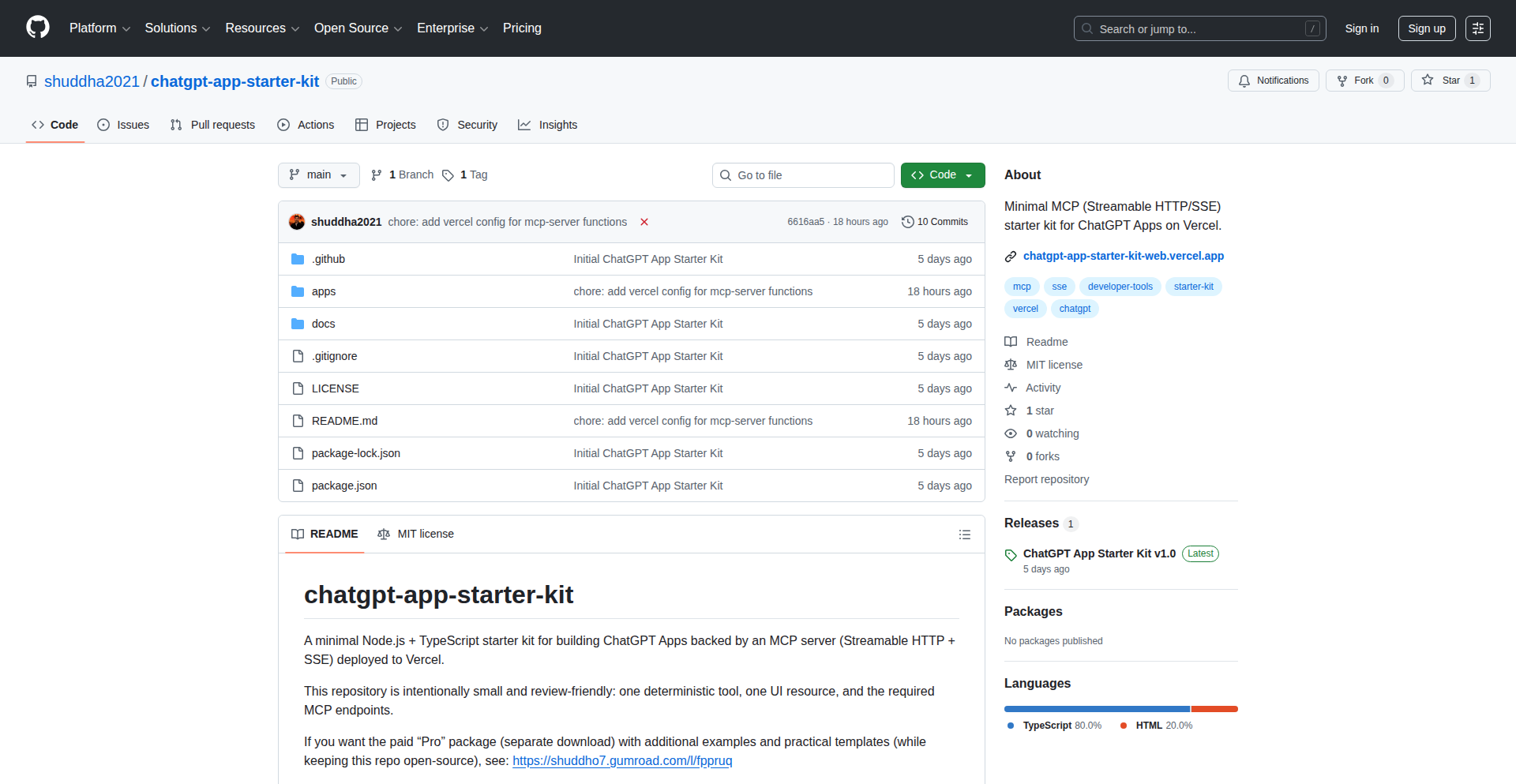 Streamlined ChatGPT App Starter with MCP & SSE