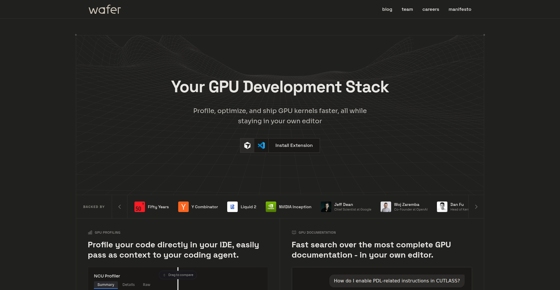 Wafer: IDE Integrated GPU Performance Suite