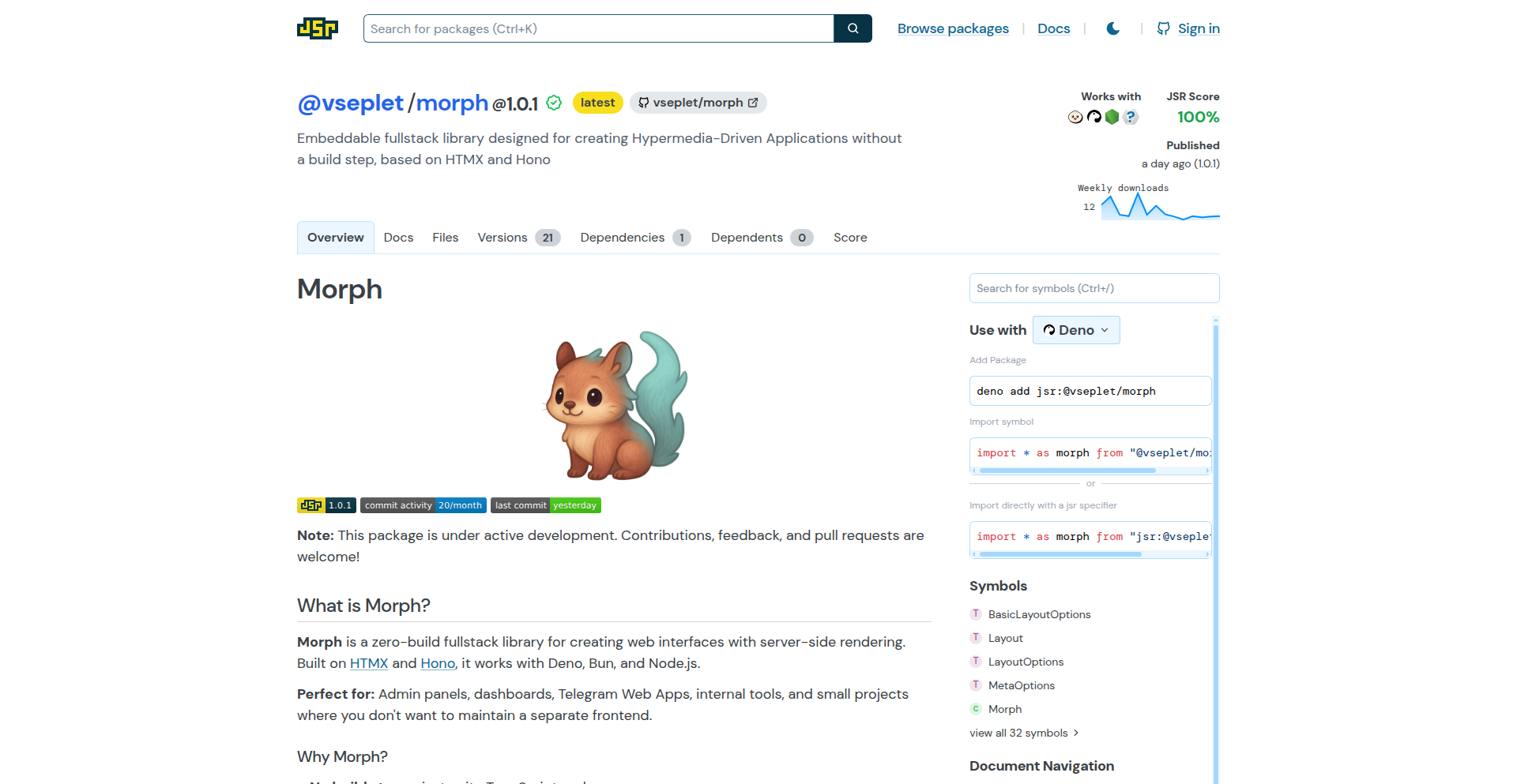 Morph: Zero-Build Fullstack Web UI Library